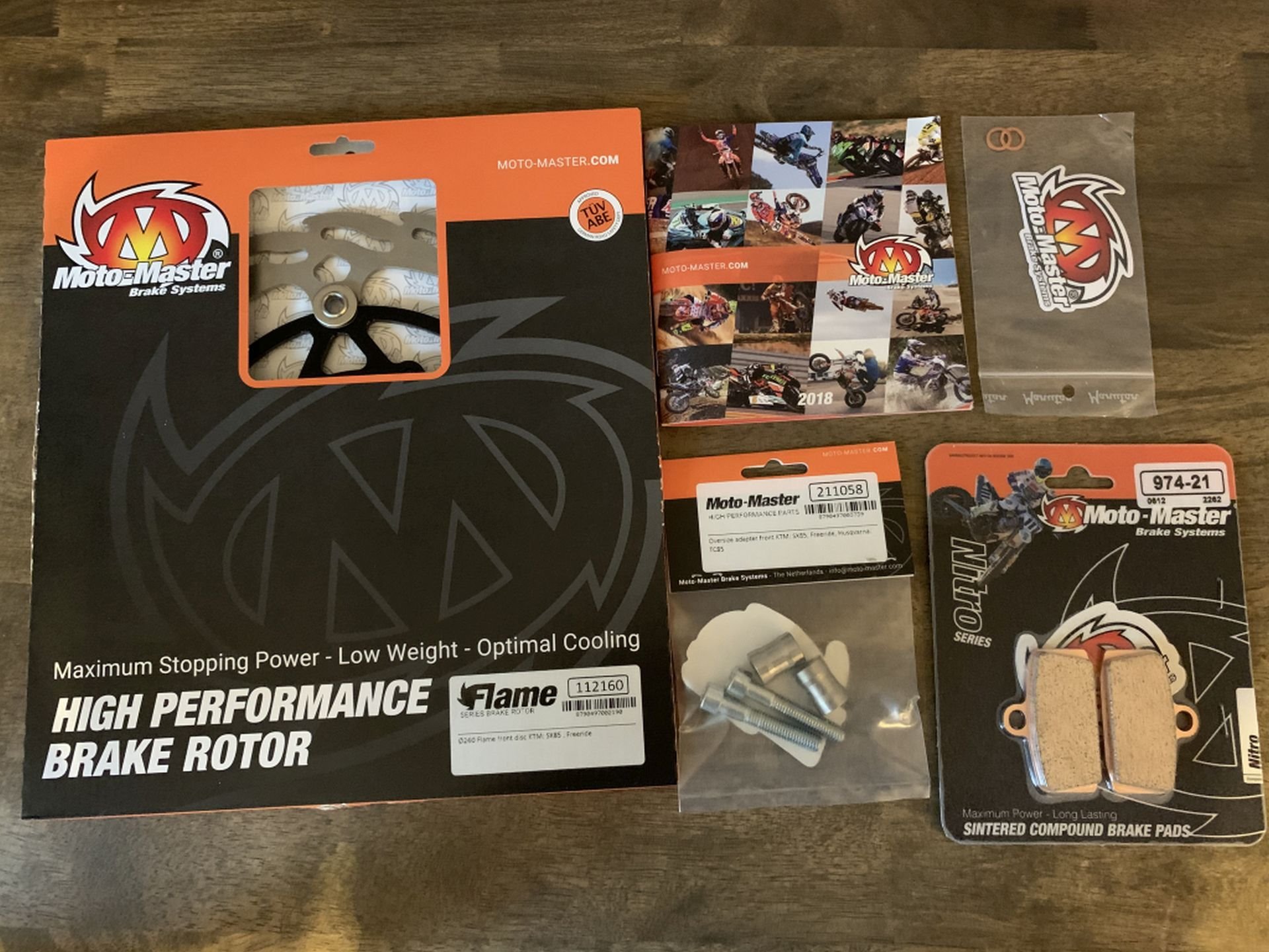 Zestaw Husqvarna TC 85, KTM 85 SX, EBIKE Freeride SX/EXC, tarcza pływająca 260mm, adapter i klocki Moto-Master | M310031