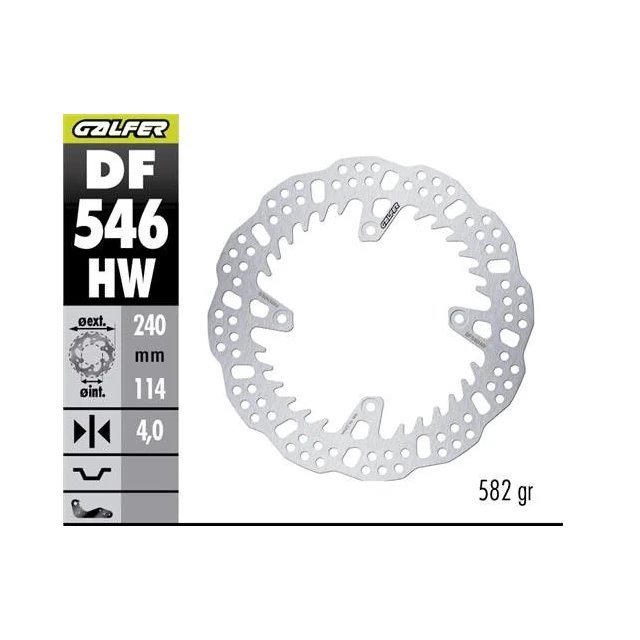 Tarcza hamulcowa tył Ducati DESMO 450MX (240X114X4MM) SHARK Enduro MX Galfer | DF546HW