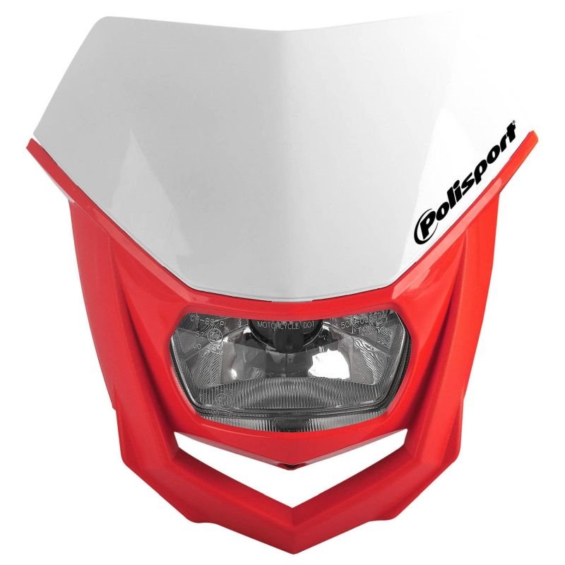 Lampa przednia Model Halo Biały/Czerwony Polisport | 8657400040