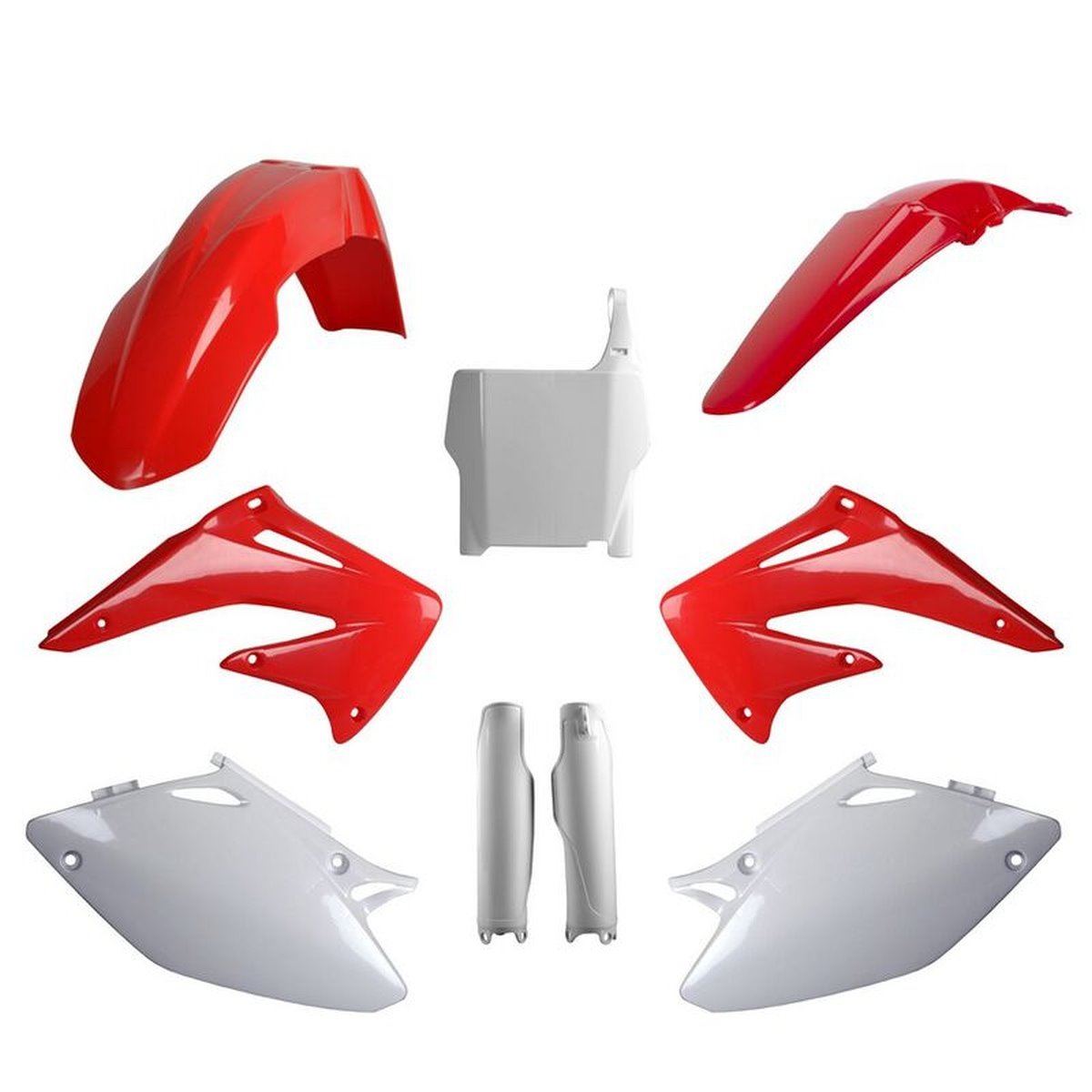 Komplet plastików Honda CRF 450R czerwono biały OEM Polisport | 91540