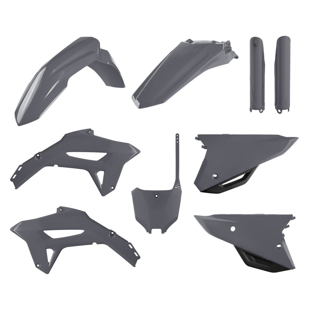 Komplet plastików Honda CRF 250R, CRF 450R szary (Nardo Gray) Polisport | 91057