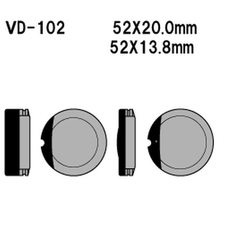 Klocki hamulcowe KH13 Honda CB 360/550/750 Vesrah | VD-102