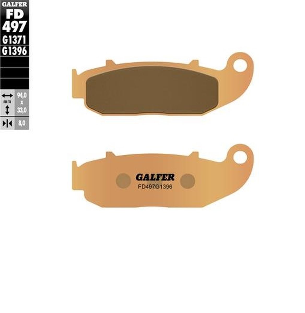 Klocki hamulcowe KH664 spiek metaliczny (złote) OFF ROAD KOVE Galfer | FD497G1396