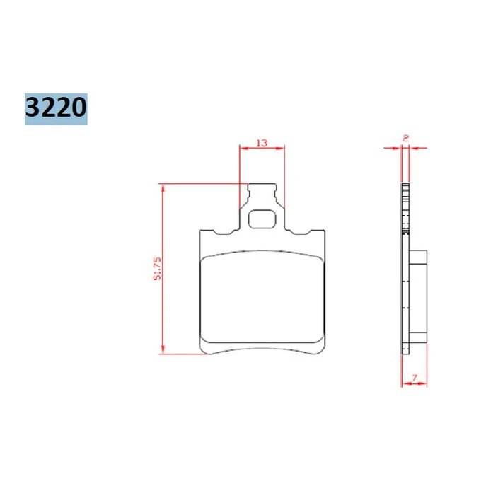 Klocki hamulcowe KH60 KH337 Organic Aprilia RS 50, RX 50, Tuareg 125, KTM SX 60, SX 65 tył Brenta | BR3220