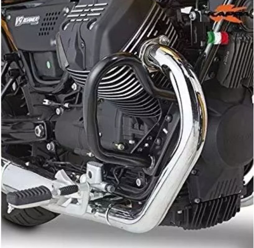 Gmole osłony silnika Kappa Moto Guzzi V7 III Stone/Special 2017-2020, V7 III Stone Night Pack 2019-2020, V9 Roamer/V9 Bobber 2016-2020 czarne | KN8202