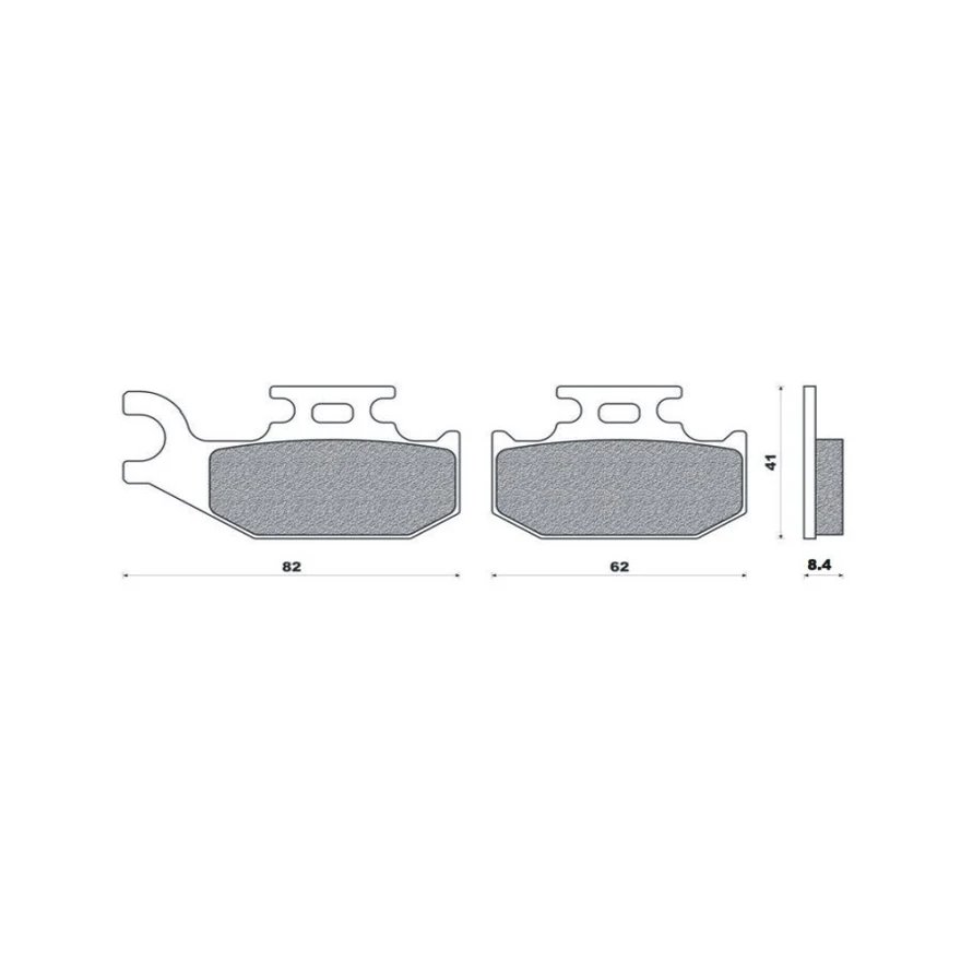 Klocki hamulcowe KH414/KH317 (ORGANIC) (Grubość 8,4mm) Brenta | BR3111