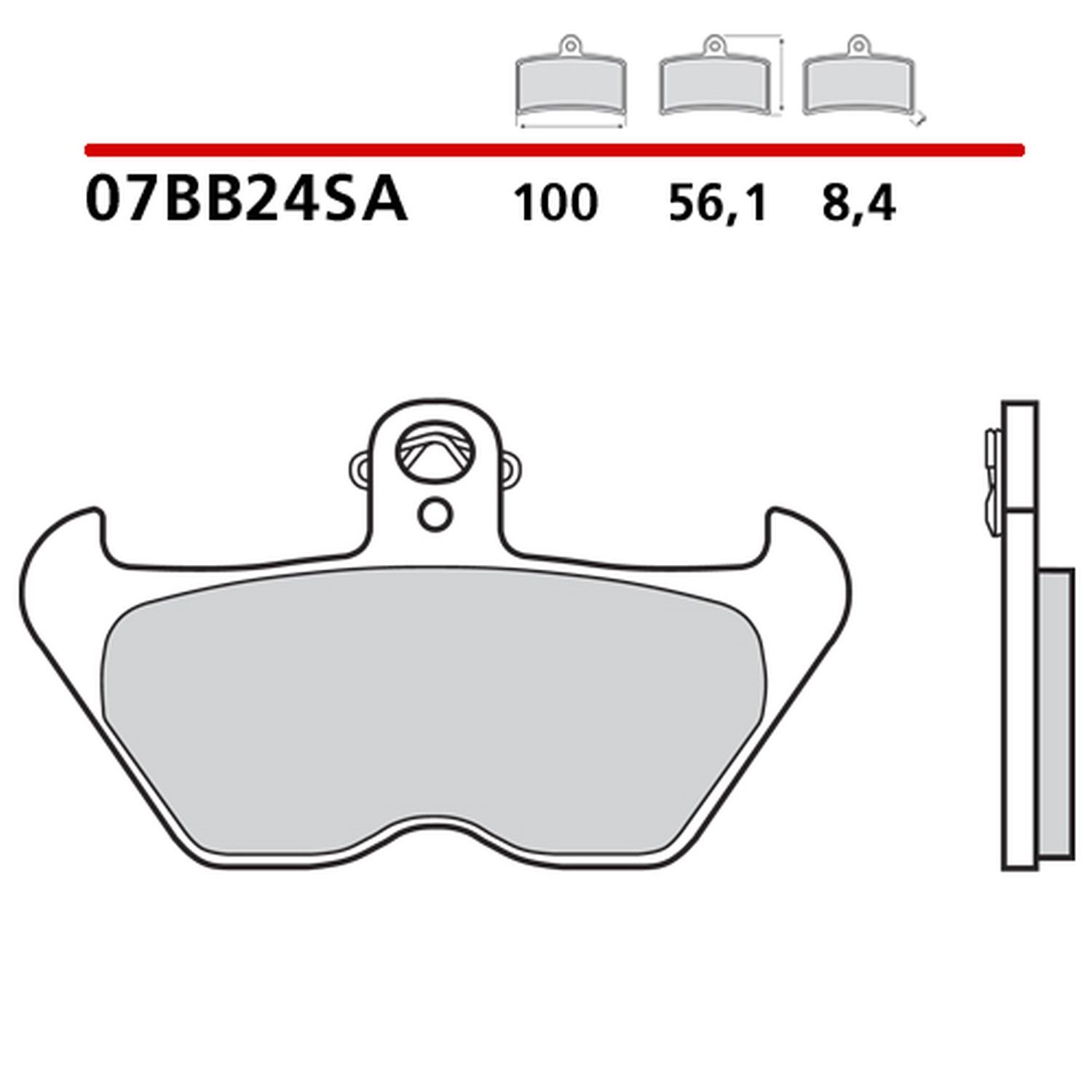 Klocki hamulcowe KH407 Road Sinter SA Brembo | 07BB24SA