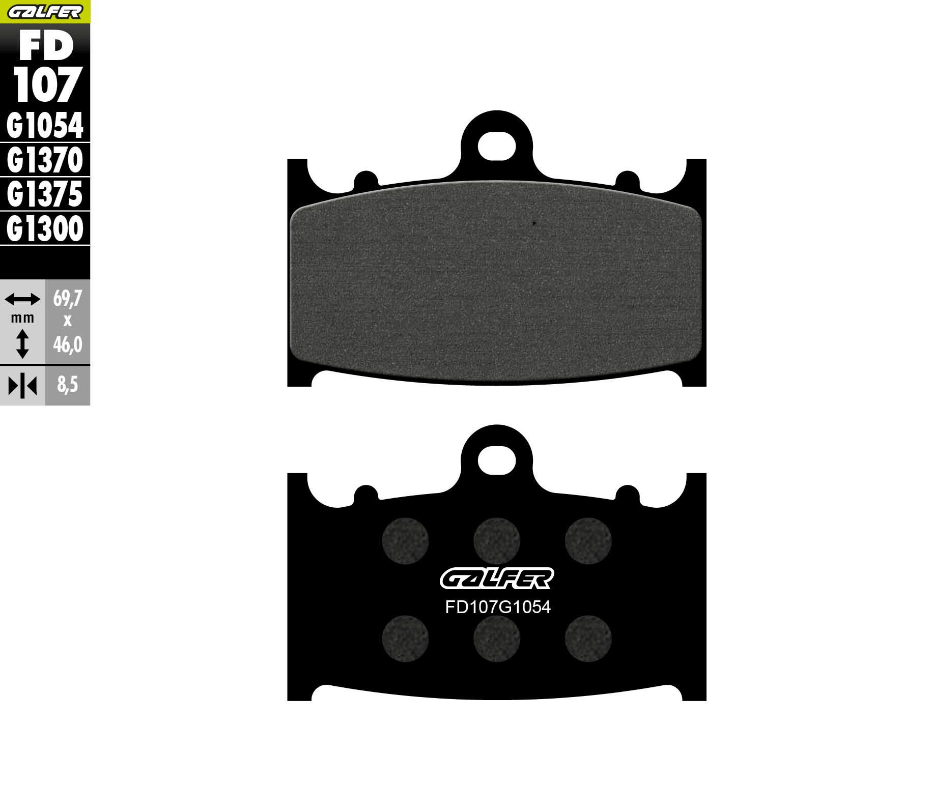 Klocki hamulcowe KH158 Półmetaliczne Galfer | FD107G1054