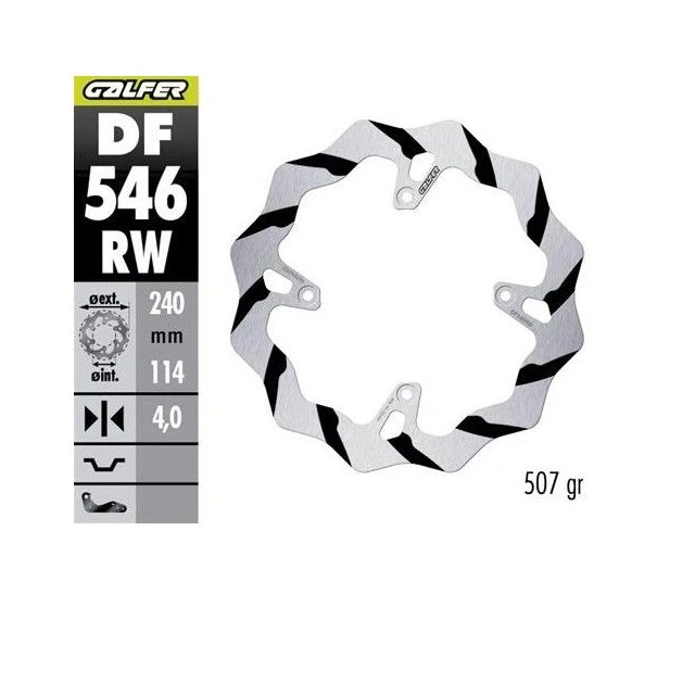 Tarcza hamulcowa tył Ducati DESMO 450MX (240X114X4MM) W GROOVED Enduro MX Galfer | DF546RW