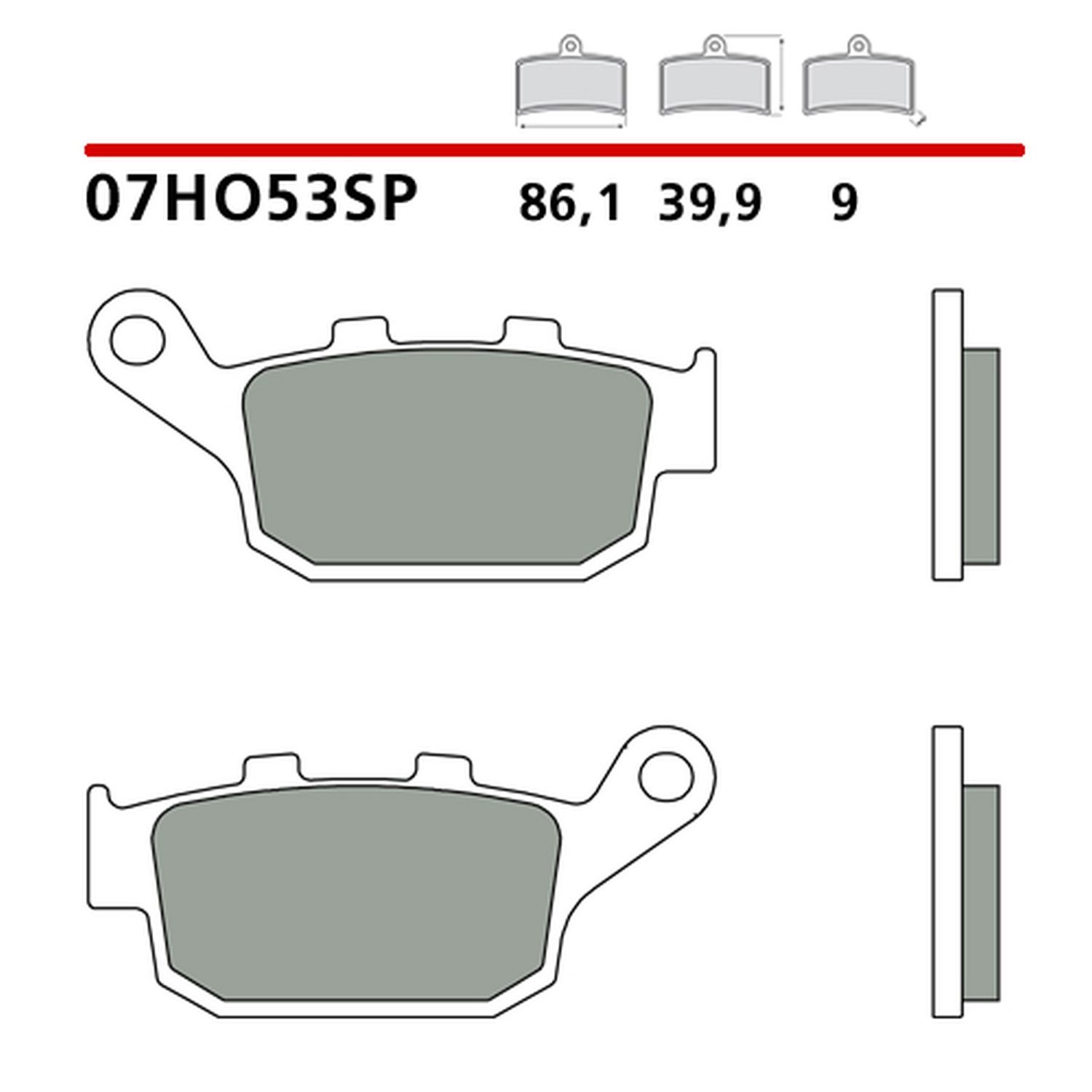 Klocki hamulcowe KH496 Road Sinter SP Brembo | 07HO53SP