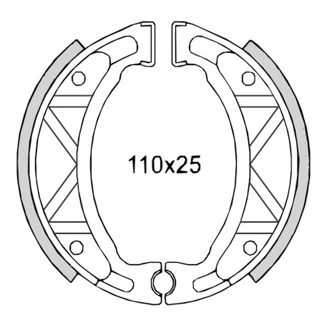 Szczęki hamulcowe SH503 Yamaha Cygnus 125, Neos 50, SR 125, TT 225, YFA 125, YFM 200, YFM 225/350, YFS 200 BRENTA | BR01205