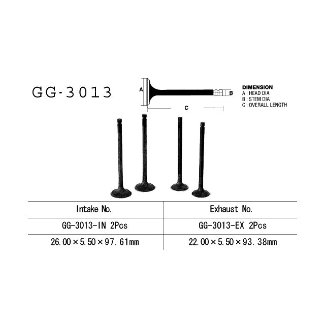 Zawór ssący Suzuki GZ 250, GN 250, DR 250, LT 300 E Vesrah | GG-3013-IN