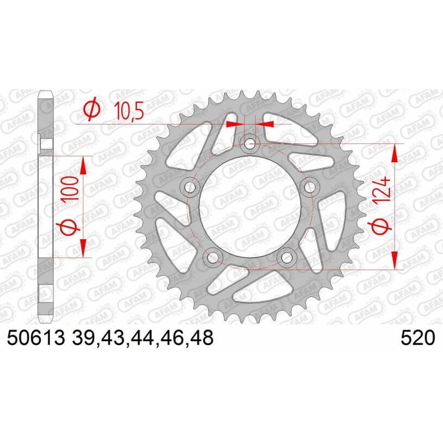 Zębatka tylna 46 Z Ducati Panigale 899, Scrambler 800, Monster 821 ŁAŃC. 520 AFAM | 50613-46