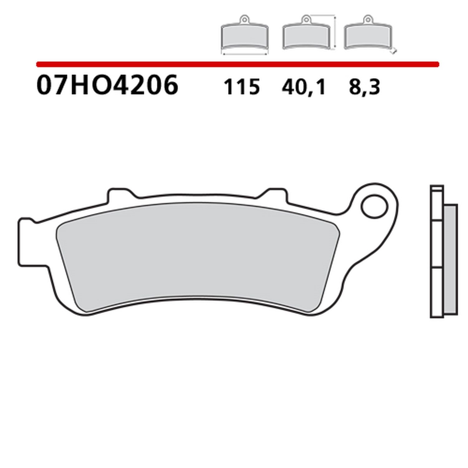 Klocki hamulcowe KH261/KH281 Road/Off Road Carbon Ceramic Brembo | 07HO4206