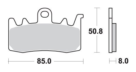 Klocki hamulcowe KH630 Tarcza lewa przód Aprilia, BMW, Ducati SBS | 900DS-1