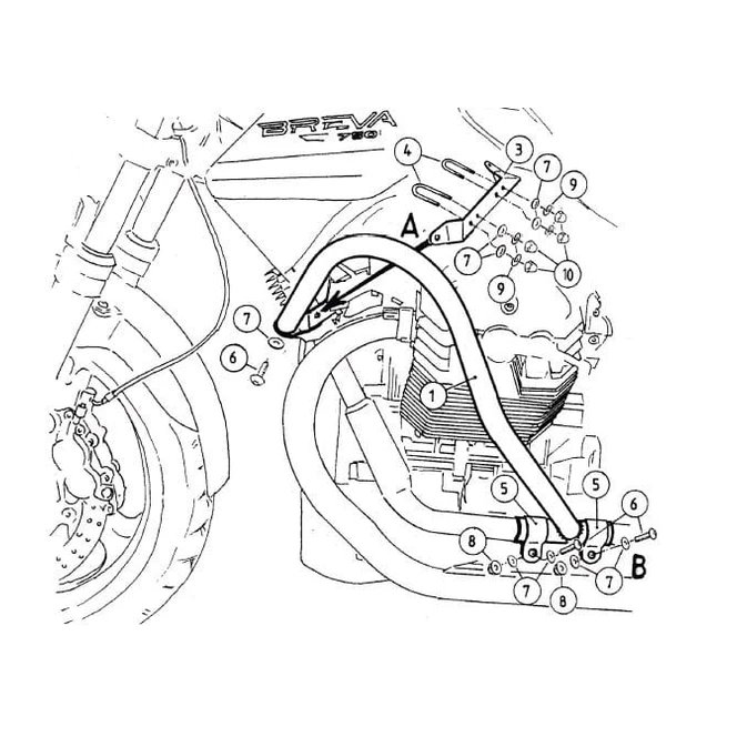 Gmole silnika Moto Guzzi Breva V 750 ie 2003 - 2013 Hepco Becker | 501505 00 02