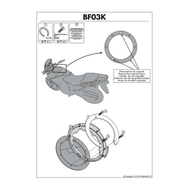 Mocowanie adapter tanklock Honda Kappa | BF03K