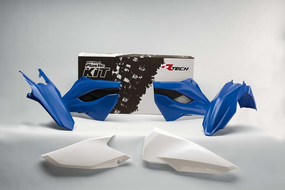 Komplet plastików Husaberg TE/FE 125/250/300/350/450 / 501 OEM Niebieski Biały RACETECH (RTECH) | KITHBG-OEM-400