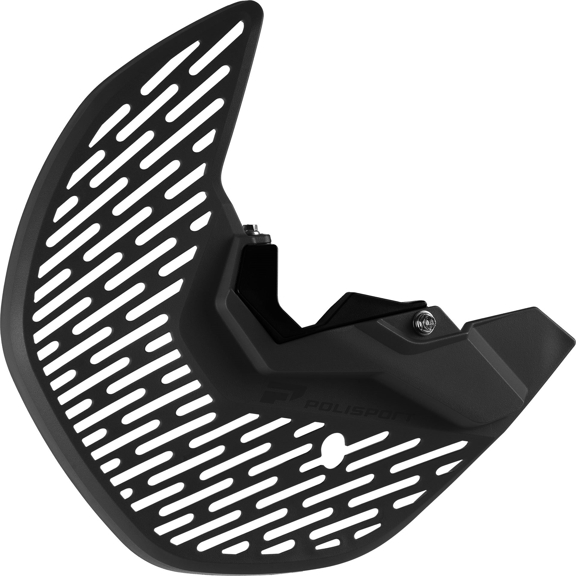 Osłona tarczy hamulcowej przód z osłoną amortyzatora (komplet na obie strony) Kawasaki KX 250F, KX 450F kolor czarny Polisport | 8158200001
