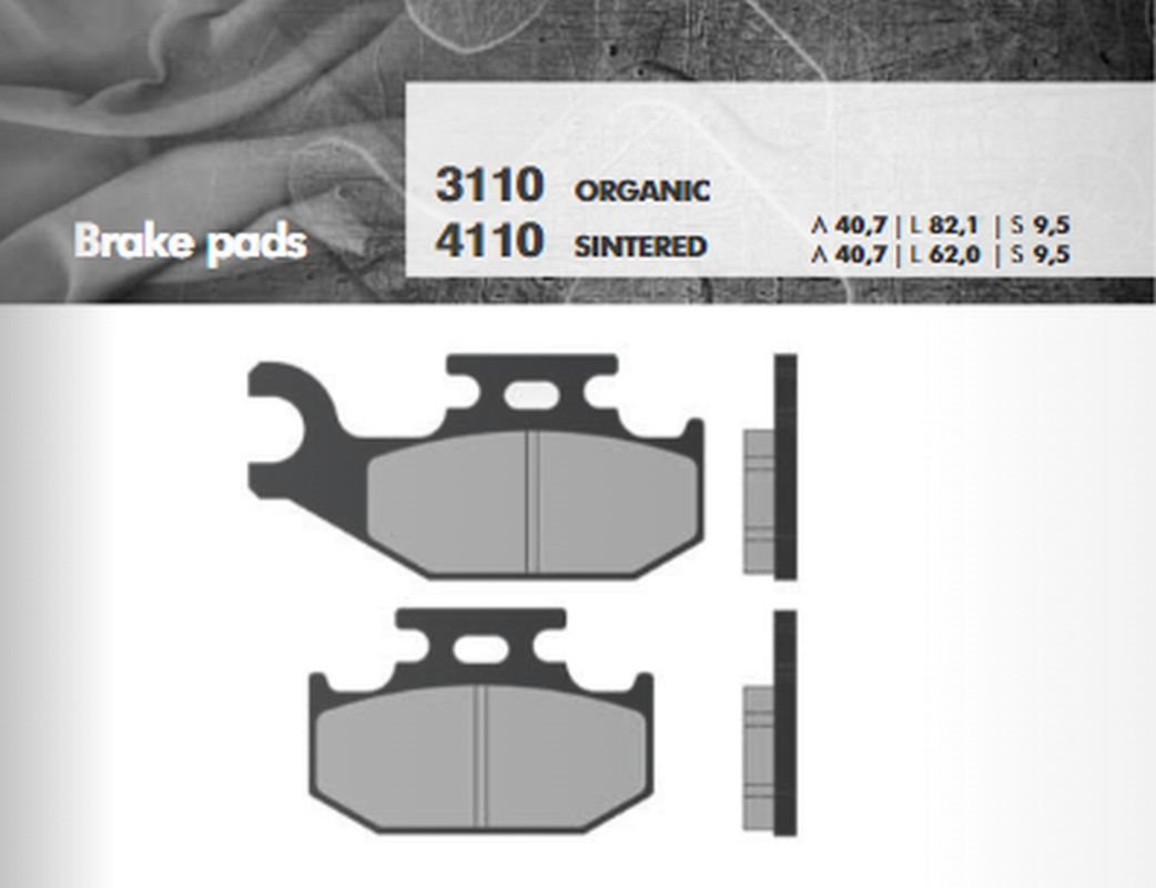 Klocki hamulcowe KH317/KH414 Grubość 9,5mm Brenta | BR4110