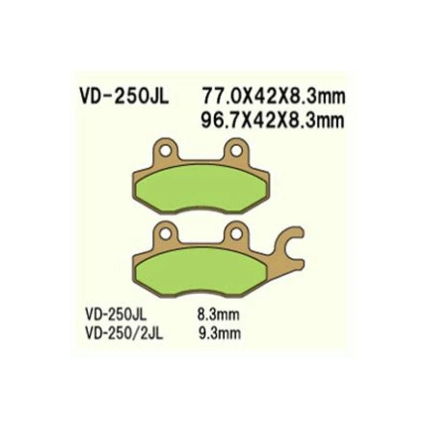 Klocki hamulcowe KH165/KH215 SPIEK METALICZNY ZŁOTE Vesrah | VD-250JL