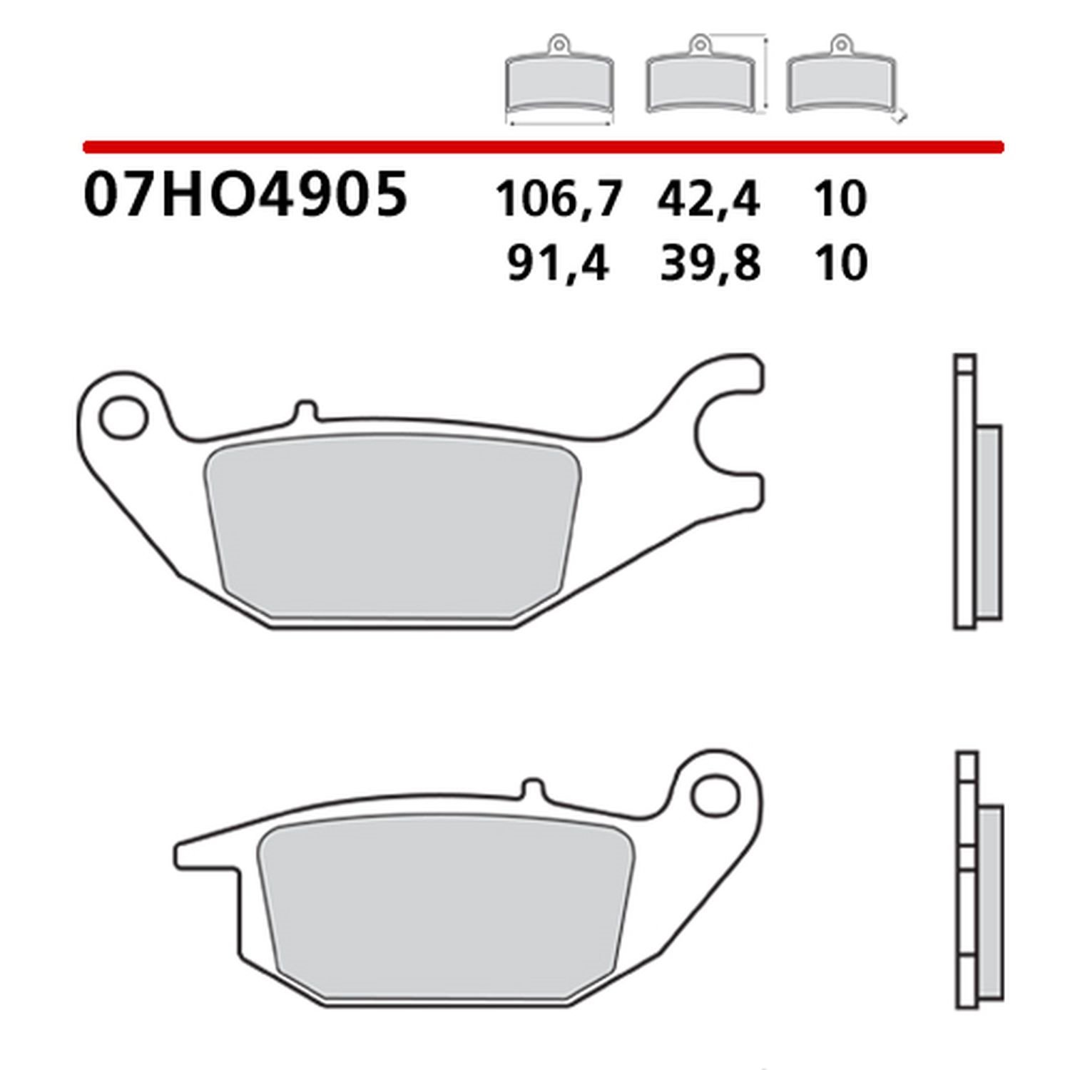 Klocki hamulcowe KH343 Road/Off Road Carbon Ceramic OEM Brembo | 07HO4905