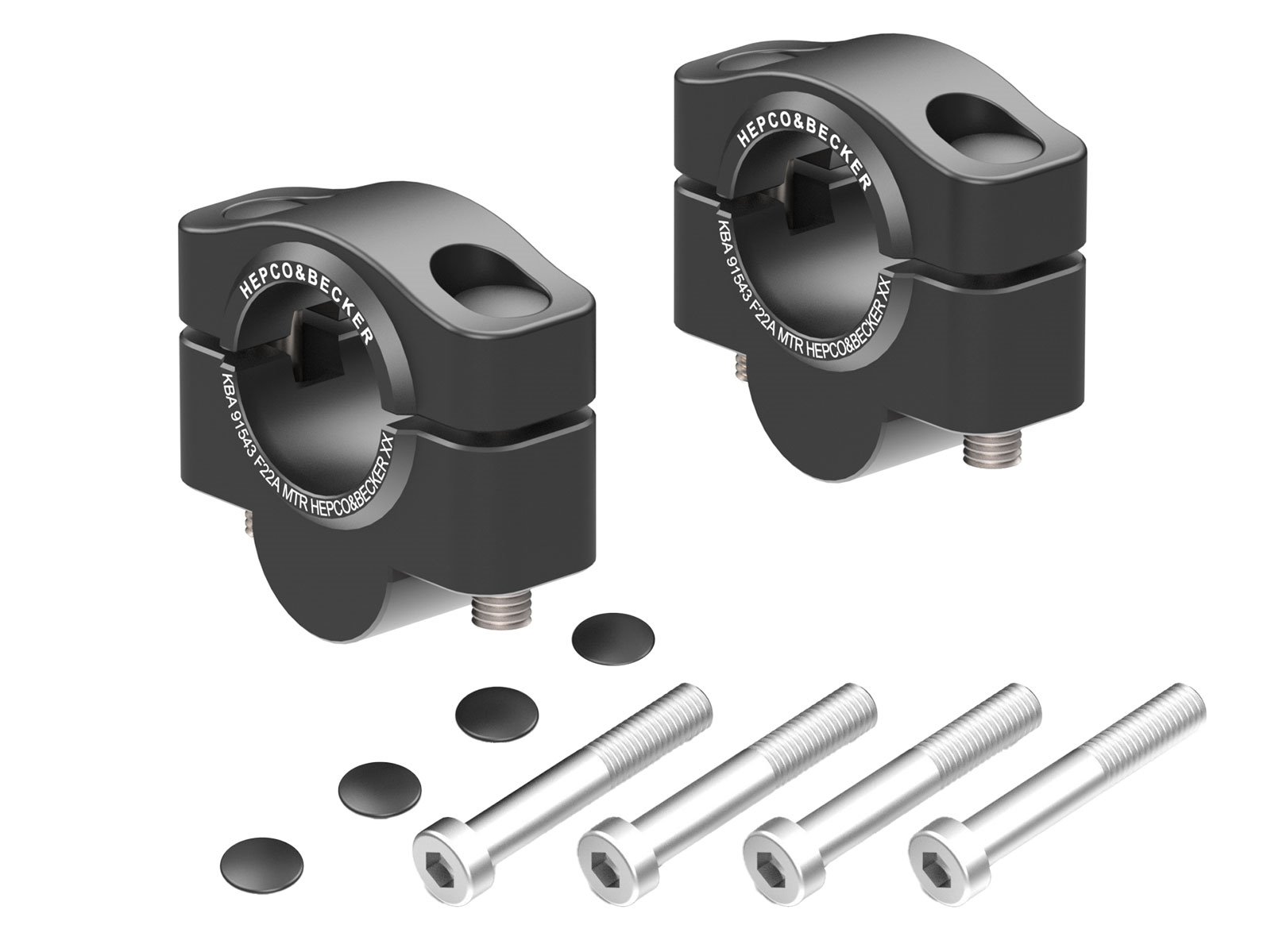 Podwyższenie kierownicy  20 mm czarne do Moto Guzzi V 85 TT / Travel 2019 - 2023 Hepco & Becker | 4230554 20 01