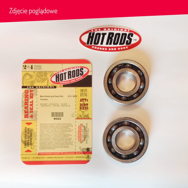 Łożyska wału korbowego Suzuki DRZ 400, LTZ 400 Hot Rods | K049