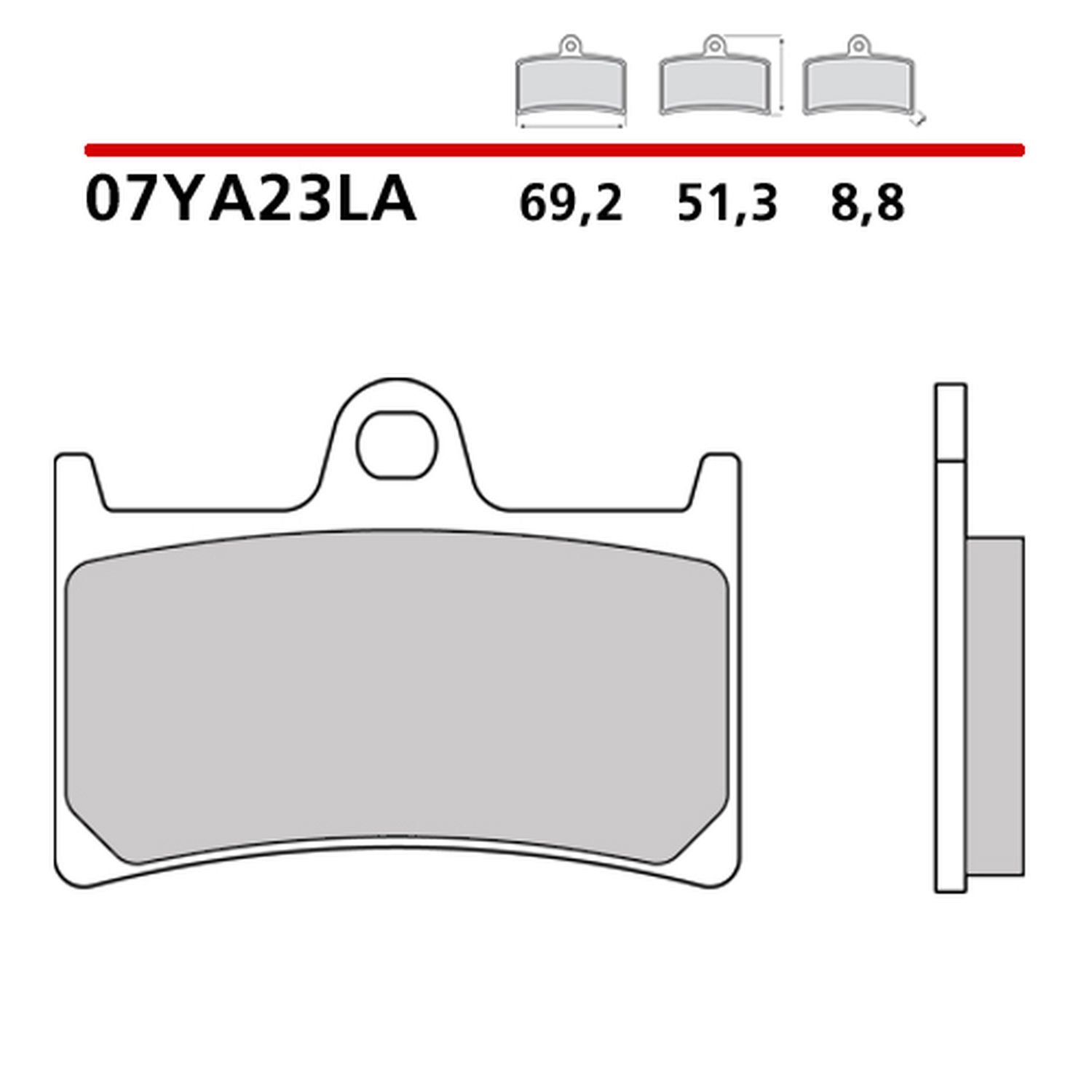 Klocki hamulcowe KH252/KH380 Road Sinter LA ECE R90 Brembo | 07YA23LA