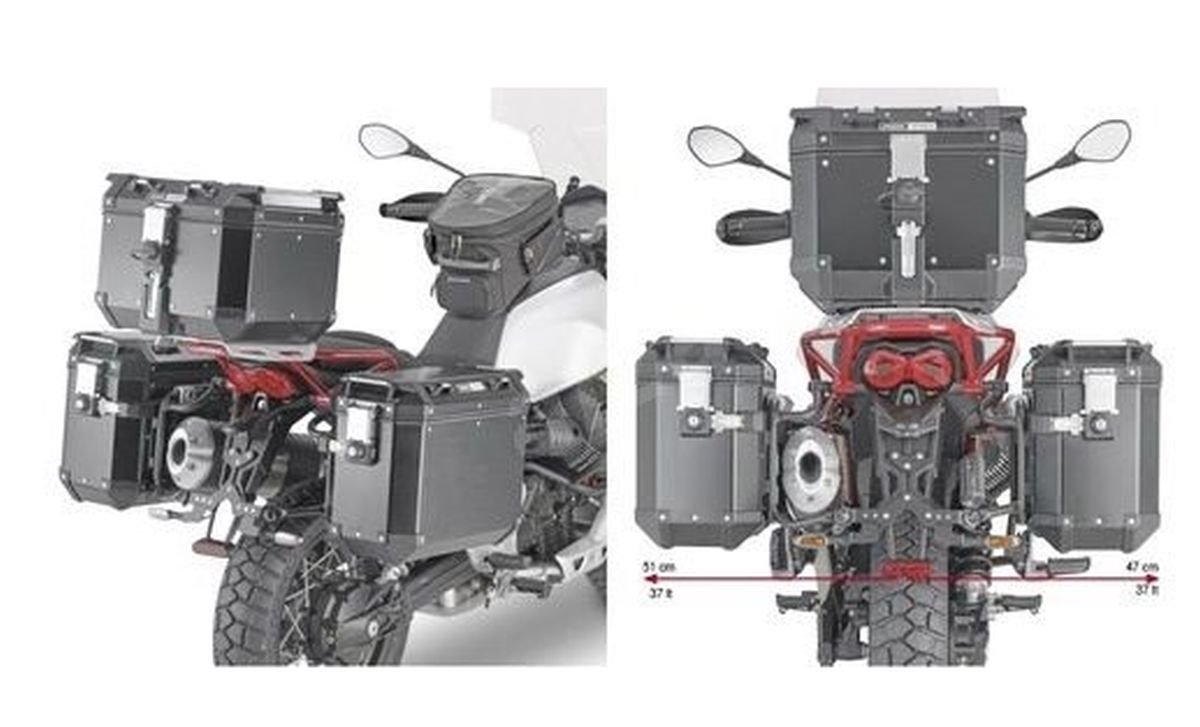 Stelaż kufrów bocznych Monokey Cam Side Moto Guzzi V85 TT Kappa | KLOR8203CAM