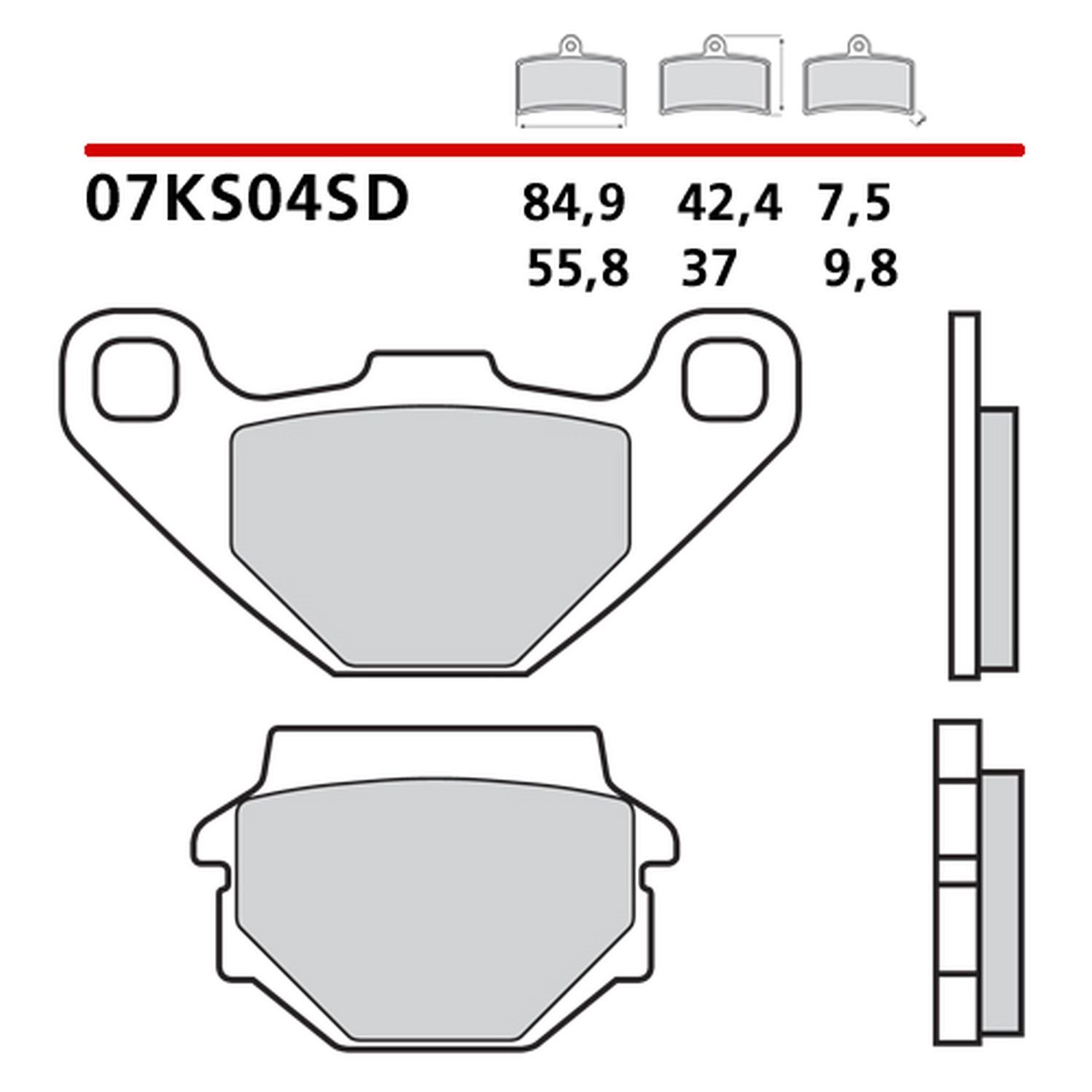 Klocki hamulcowe KH67 Off Road Sinter SD Brembo | 07KS04SD