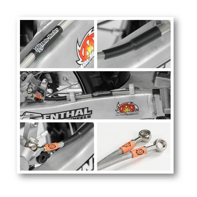 Przewód hamulcowy w stalowym oplocie tył Fantic XE/XEF, Yamaha YZ/YZF/WR/WRF 250/450 Moto-Master | M212015