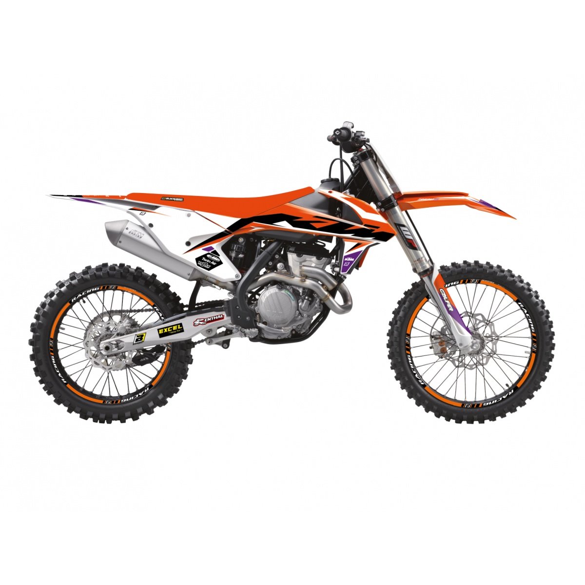 Komplet naklejek (oklein) KTM SX/SX-F, EXC/EXC-F Dream 5 Pomarańczowy Czarny Blackbird | E2541AB