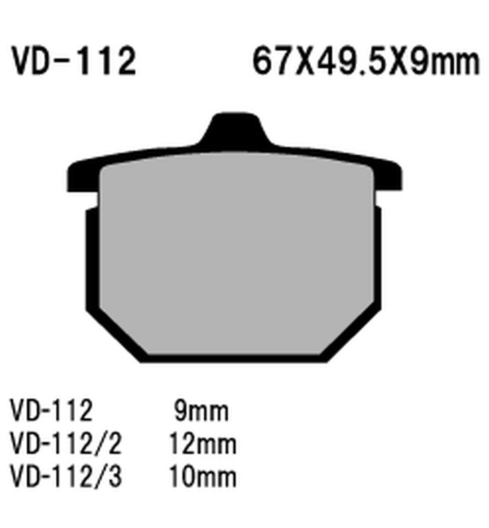 Klocki hamulcowe KH29 SPIEK METALICZNY ZŁOTE Honda CX500, GL1000/1100 Vesrah | VD-112/2JL