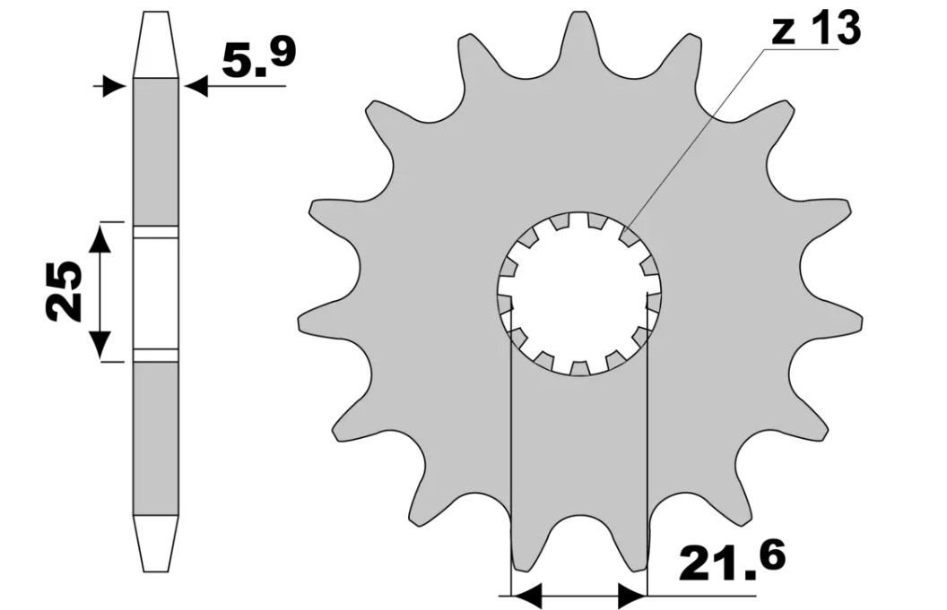 Zębatka przednia 13 Kawasaki KXF 450, Yamaha YZF/WRF 400/426/450, YFZ 450 (łańc. 520) JT | 56513JTS