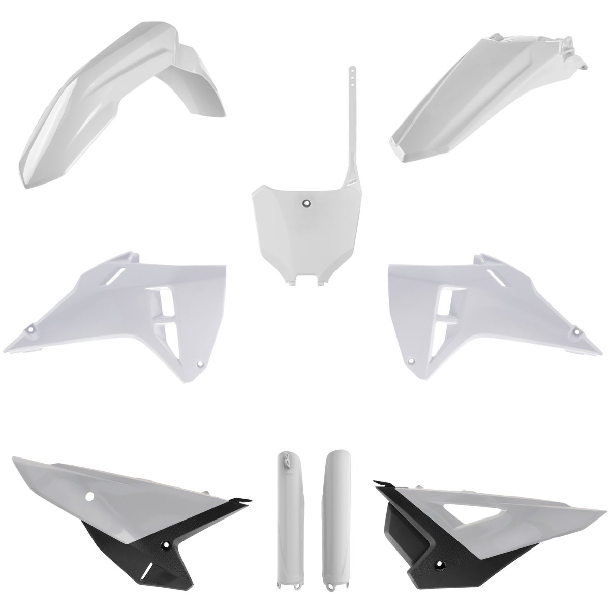 Komplet plastików Honda CRF 250R, CRF 250RX, CRF 450R, CRF 450RX biały Polisport | 91599