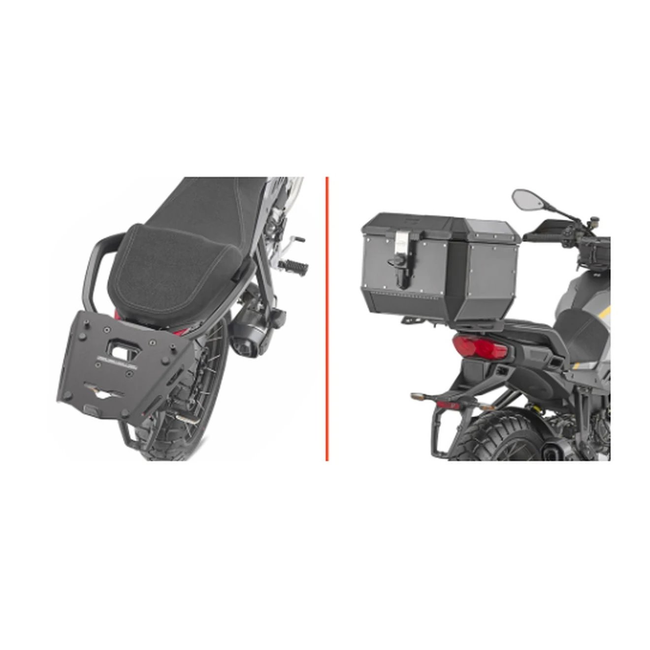 Stelaż kufra centralnego ANODOWANE ALUMINIUM MONOKEY Moto Guzzi STELVIO Kappa | KRA8208