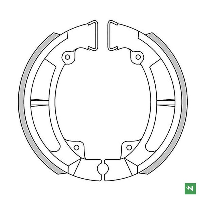 Szczęki hamulcowe tył/przód Kawasaki KLR 250, KL 250, KDX 200 120x35mm NEWFREN | GF1236