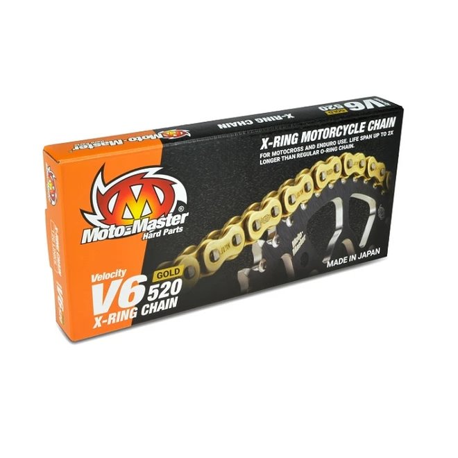 Łańcuch napędowy V6-520G X-Ring Gold Chain złoty 120 ogniw Moto-Master | M652003