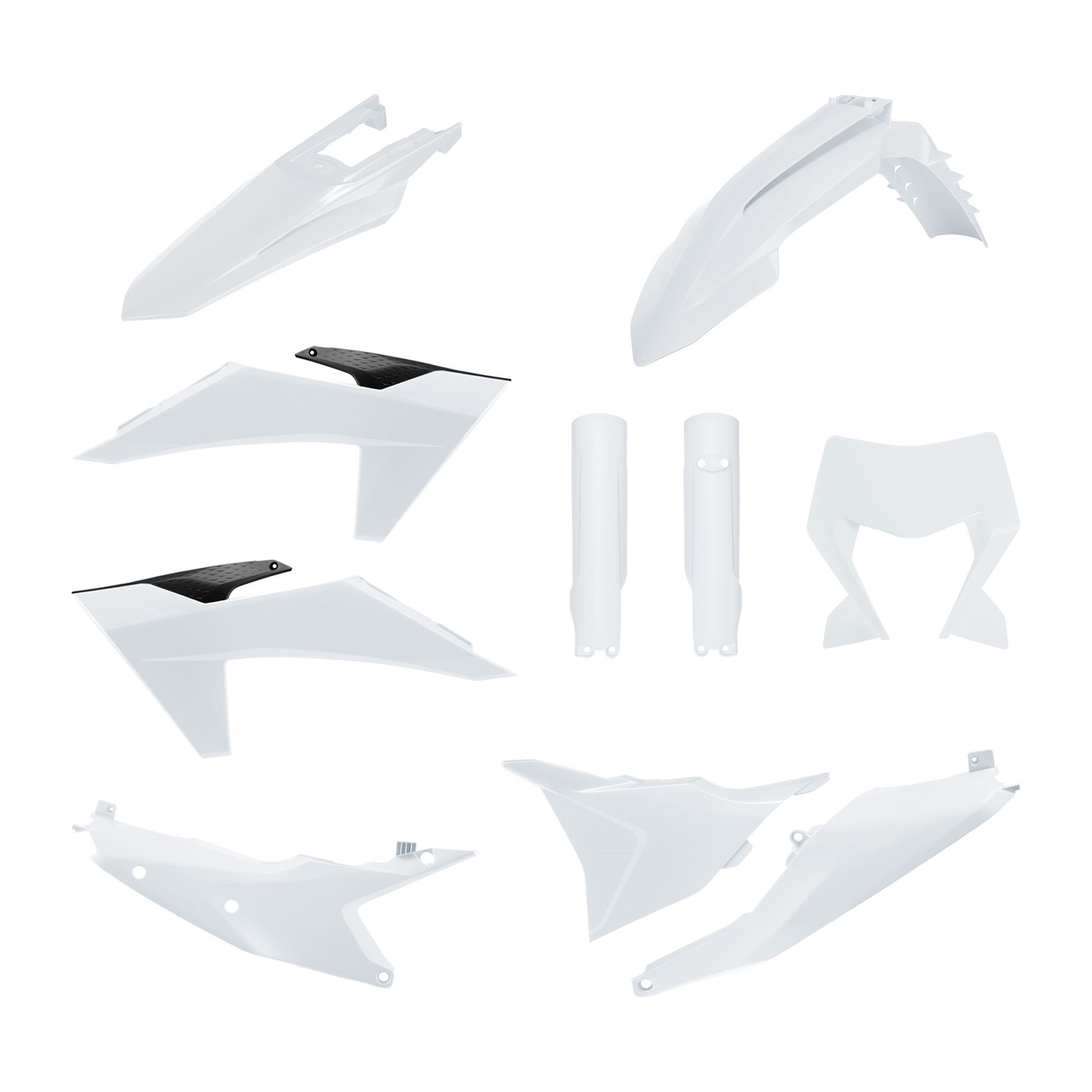 Komplet plastików FULL KIT KTM EXC/EXC-F/XC-W/XC-WF TBI Biały Polisport | 91640