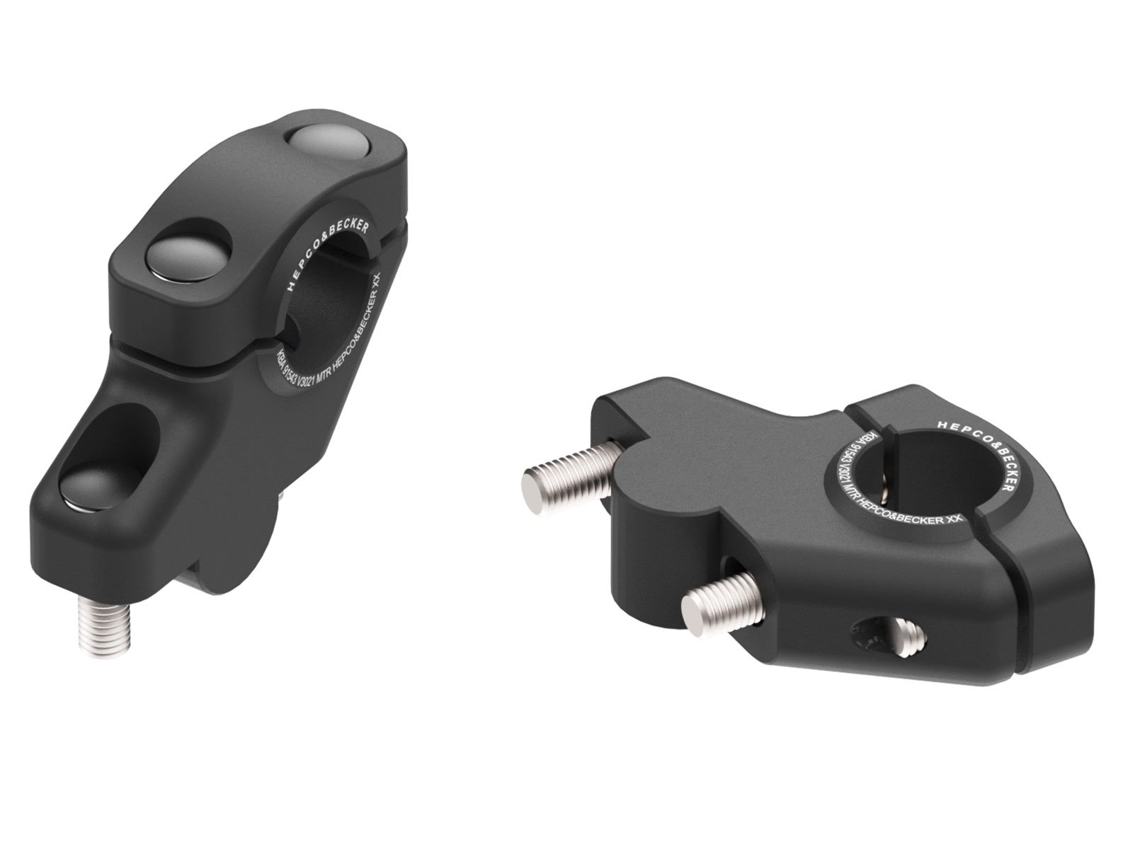 Podwyższenie kierownicy z przesunięciem KTM LC4 640 Adventure / Duke / Enduro / Supermoto 1998 - 2001, 30 mm góra, 21 mm tył, czarne Hepco & Becker | 4240770 00 01