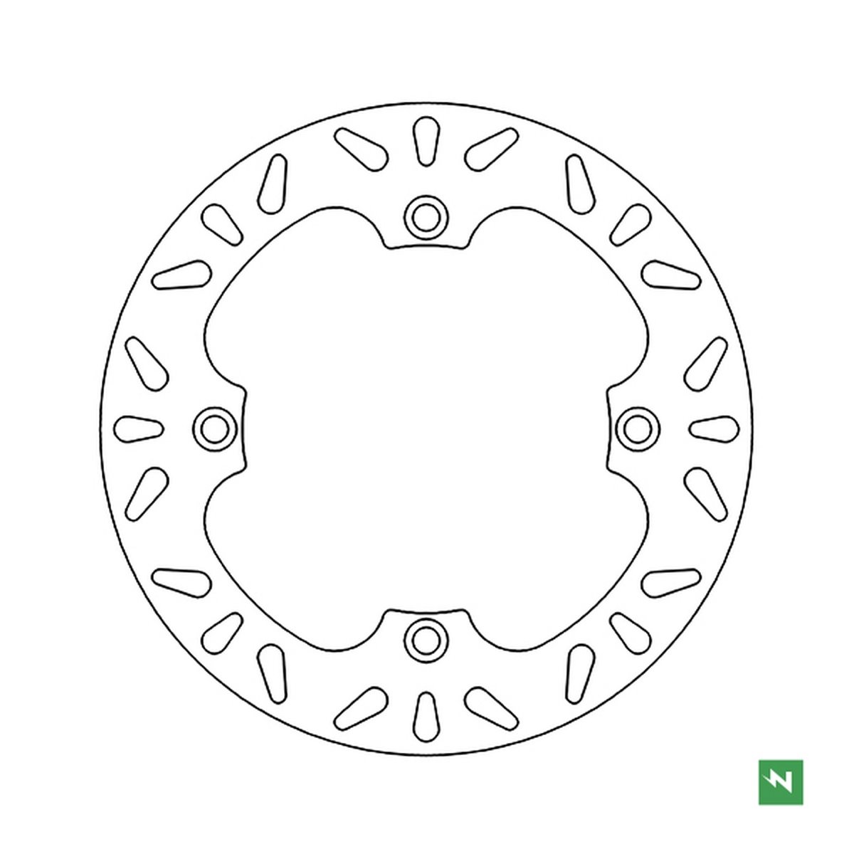 Tarcza hamulcowa przód Honda XL 650V Transalp, XL 700V Transalp (256x144x4,0)(4x10 , 5mm) Newfren | DF5073A