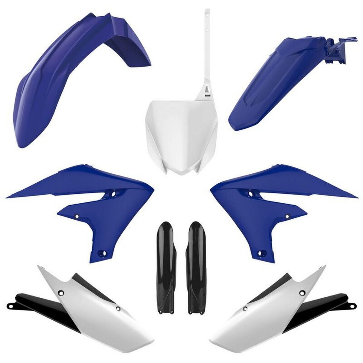Komplet plastików Yamaha YZ 250F, 450F NIEBIESI BIAŁY OEM Polisport | 91408