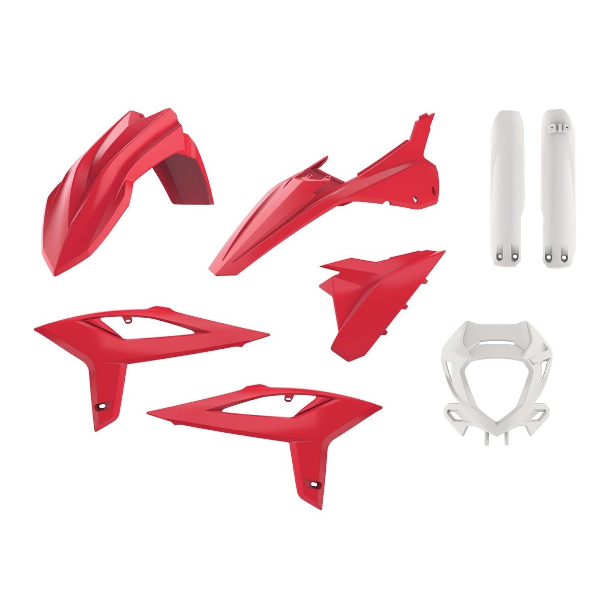 Komplet plastikow (FULL KIT) Beta RR 2T/4T Kolor Czerwony OEM Racing Polisport | 91024