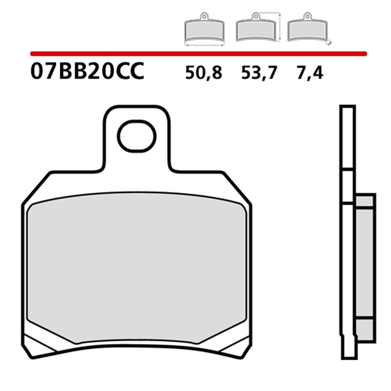 Klocki hamulcowe KH266 Road/Scooter Carbon Ceramic CC ECE R90 Brembo | 07BB20CC