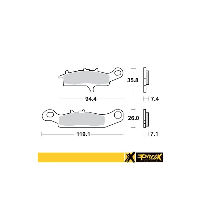 Klocki hamulcowe KH342 Kawasaki KFX 450R, KVF 650 BRUTE FORCE Przód Lewy ProX | 37.209402