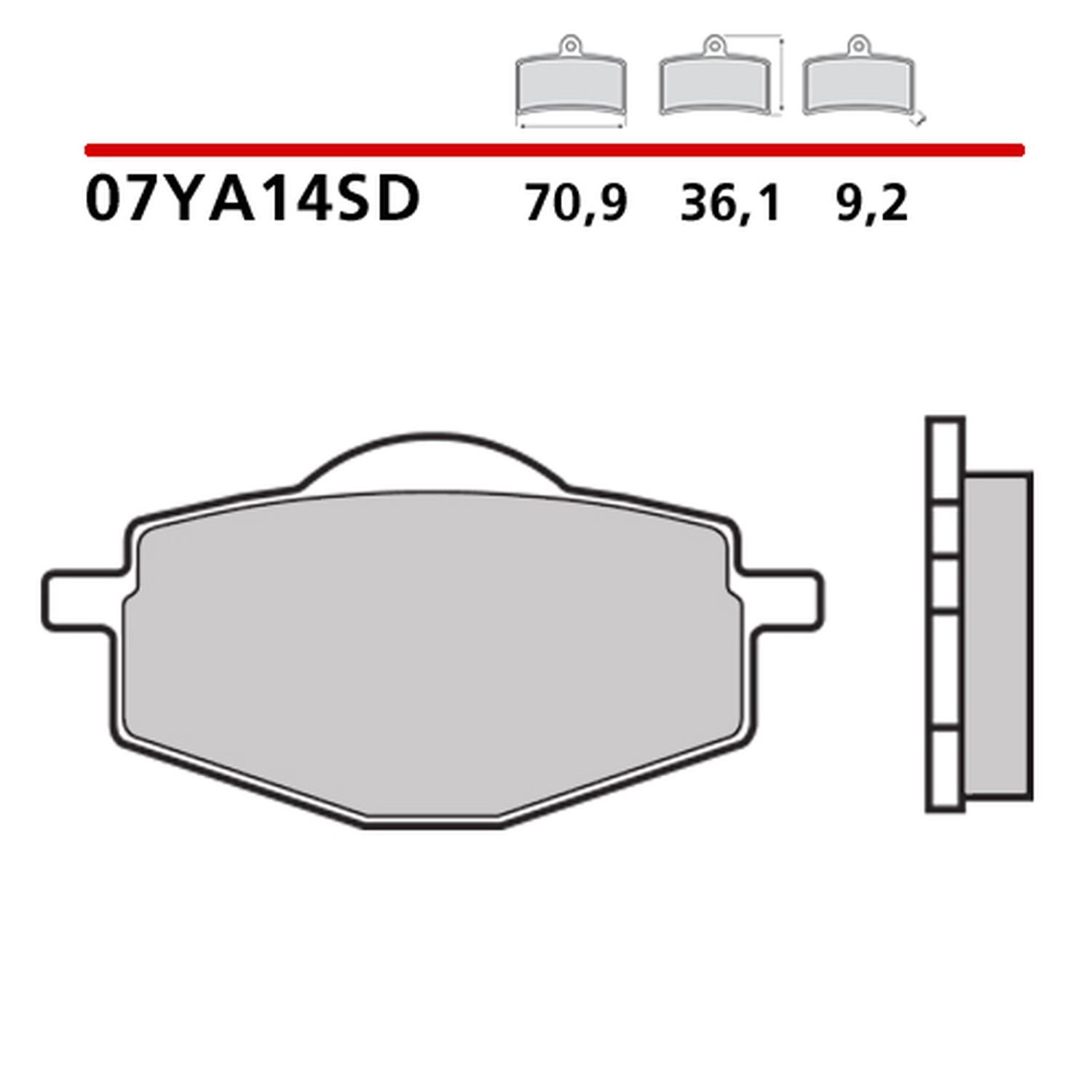 Brembo klocki hamulcowe KH101 OFF ROAD SINTER SD (ECE R90) | 07YA14SD