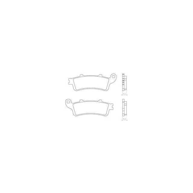 Klocki hamulcowe KH281/KH261 Spiek metaliczny (złote), Grubość 9,5mm Brenta | BR4023