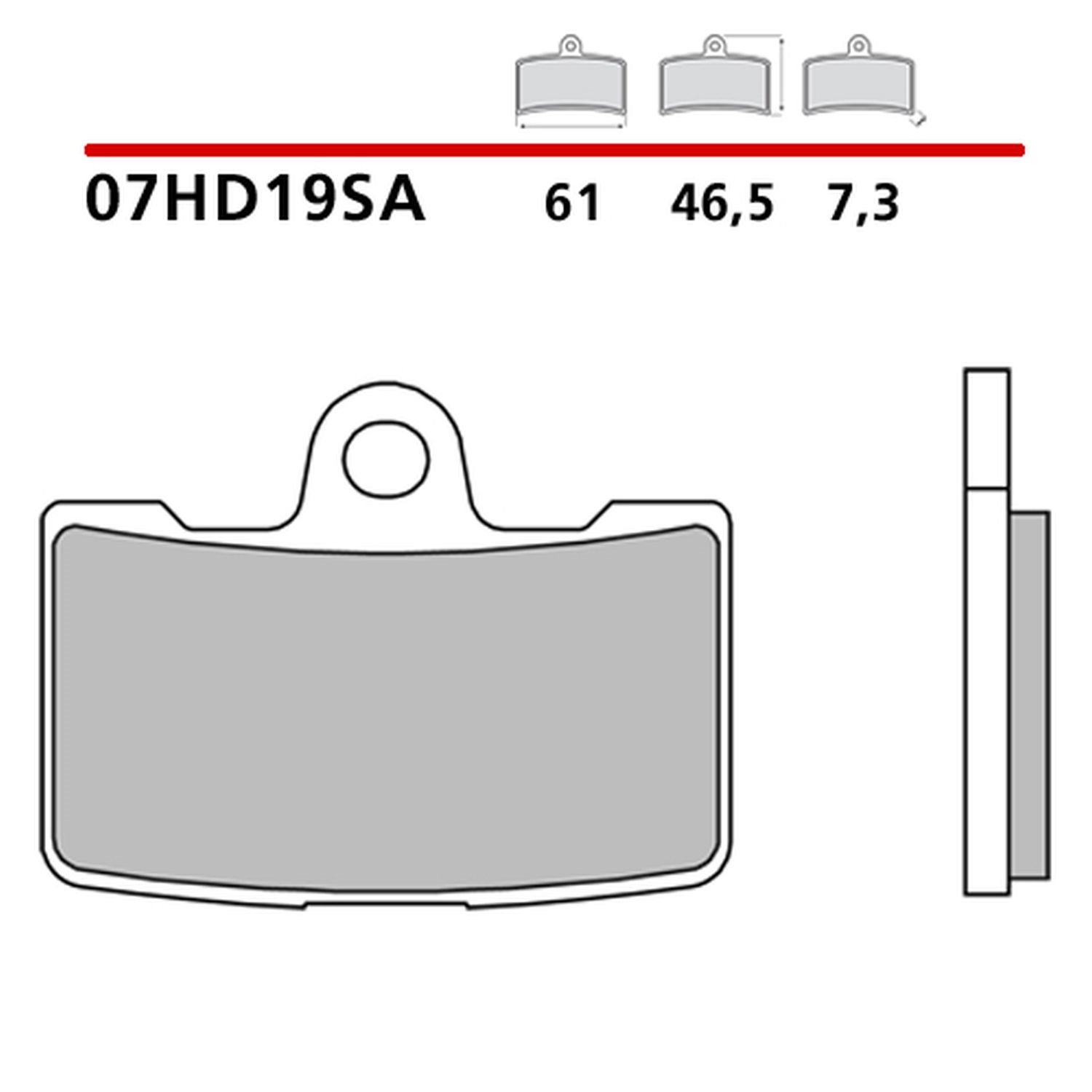 Klocki hamulcowe KH454 Road Sinter SA Brembo | 07HD19SA