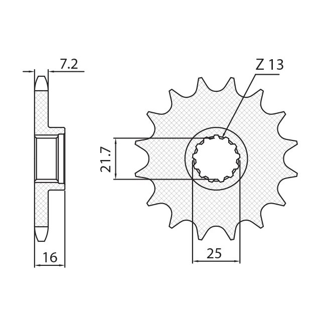 Zębatka przednia Kawasaki ZX6R 15 ŁAŃC. 525 Sunstar | SUN42315